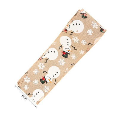 Božićni ukrasi Vrpca od kostrijeti Božićno drvce Otisnute lanene vrpce DIY Mašne Rukotvorine Navidad Ambalaža za novogodišnju zabavu 3M