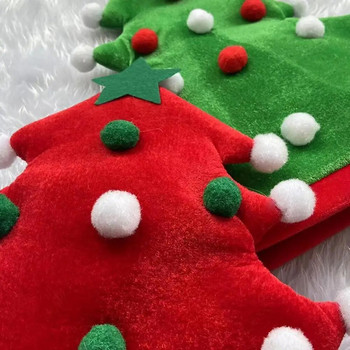 Весела Коледа Шапка Червено Зелено Коледно дърво Капачки Коледна украса Коледа Нова Година 2023 Подаръци Начало Navidad Парти консумативи