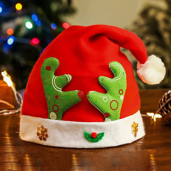 2024 Καλά Χριστούγεννα Καπέλο Πρωτοχρονιάς Καπέλο Χαριτωμένα κινούμενα σχέδια Χιονάνθρωπος Καπέλα ElK για Παιδιά Ενήλικες Χριστουγεννιάτικο Δώρο Διακόσμηση Καπέλο Performance