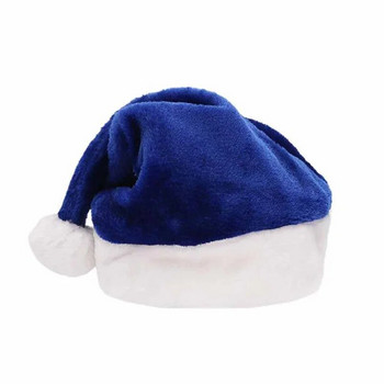 Зимни червени коледни шапки Топла празнична коледна шапка за Дядо Коледа Коледна шапка с топка Плюшена платнена шапка