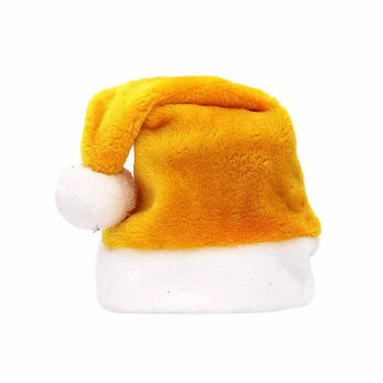 Зимни червени коледни шапки Топла празнична коледна шапка за Дядо Коледа Коледна шапка с топка Плюшена платнена шапка