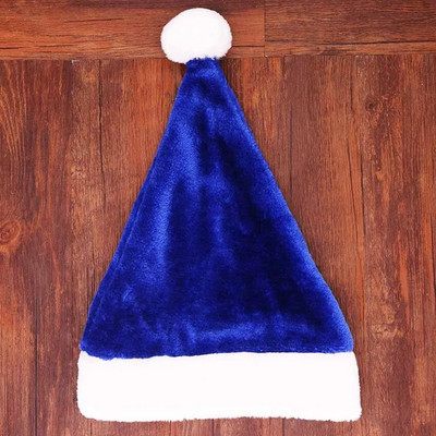 Téli piros karácsonyi kalapok meleg ünnepi karácsonyi sapka Mikuláshoz, karácsonyi sapka golyós plüssvászon fejfedővel