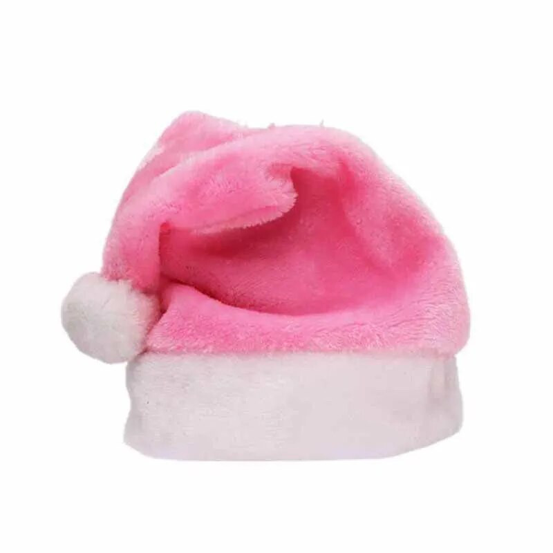 Téli piros karácsonyi kalapok meleg ünnepi karácsonyi sapka Mikuláshoz, karácsonyi sapka golyós plüssvászon fejfedővel
