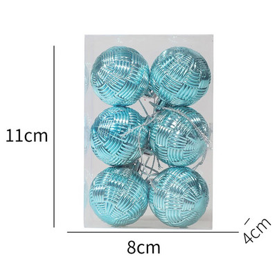 6 tk jõulupallid ripats Dekoratiivsed pallid jõulupuu kaunistus jõulukaunistus Kodukaunistus Mitmevärviline valikuline