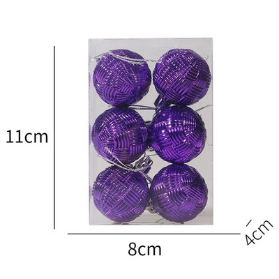 6 tk jõulupallid ripats Dekoratiivsed pallid jõulupuu kaunistus jõulukaunistus Kodukaunistus Mitmevärviline valikuline