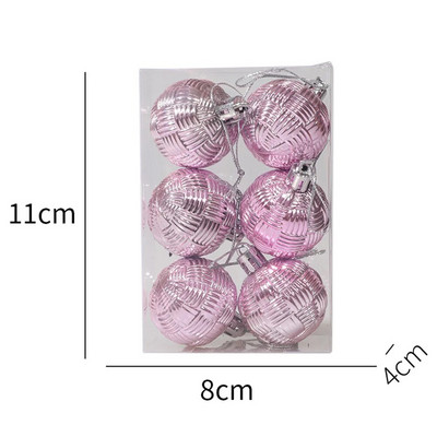 6 tk jõulupallid ripats Dekoratiivsed pallid jõulupuu kaunistus jõulukaunistus Kodukaunistus Mitmevärviline valikuline