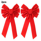 2 tk jõuludekoratiivne vibu jõulupuu kaunistamiseks käsitsi valmistatud isetegemise tarvikute kinkepakend