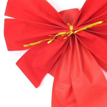 2бр. Коледна декоративна лък лък за украса на коледна елха Ръчно изработени консумативи Направи си сам Опаковка за подарък