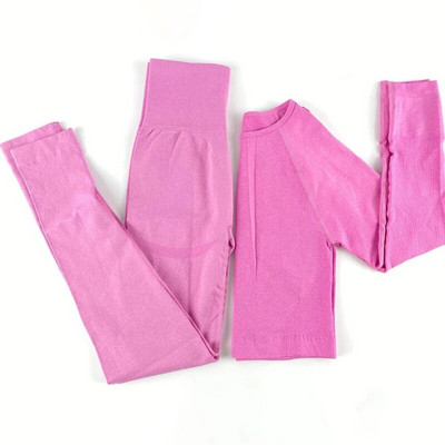 Sportski set Ženski bešavni komplet za trčanje Odjeća za vježbanje s kratkim rukavima i sportske tajice Žensko sportsko odijelo Odjeća za vježbanje