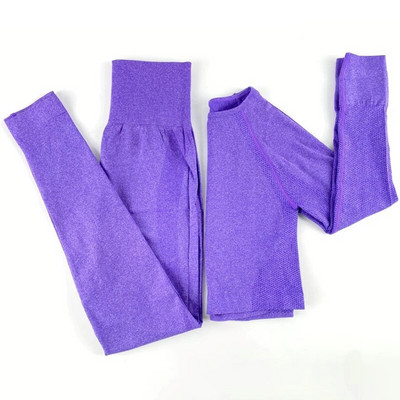 Sportski set Ženski bešavni komplet za trčanje Odjeća za vježbanje s kratkim rukavima i sportske tajice Žensko sportsko odijelo Odjeća za vježbanje