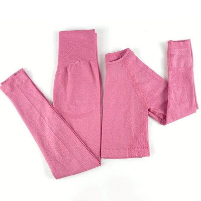 Sportski set Ženski bešavni komplet za trčanje Odjeća za vježbanje s kratkim rukavima i sportske tajice Žensko sportsko odijelo Odjeća za vježbanje