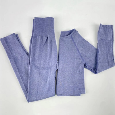 Sportski set Ženski bešavni komplet za trčanje Odjeća za vježbanje s kratkim rukavima i sportske tajice Žensko sportsko odijelo Odjeća za vježbanje