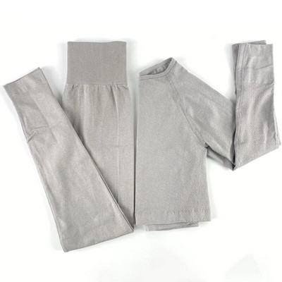 Sportski set Ženski bešavni komplet za trčanje Odjeća za vježbanje s kratkim rukavima i sportske tajice Žensko sportsko odijelo Odjeća za vježbanje