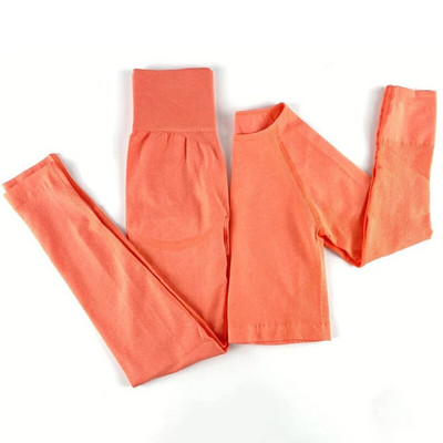 Sportski set Ženski bešavni komplet za trčanje Odjeća za vježbanje s kratkim rukavima i sportske tajice Žensko sportsko odijelo Odjeća za vježbanje