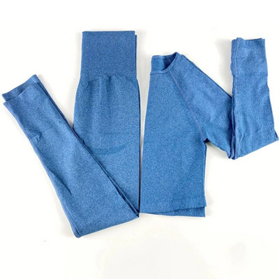 Sportski set Ženski bešavni komplet za trčanje Odjeća za vježbanje s kratkim rukavima i sportske tajice Žensko sportsko odijelo Odjeća za vježbanje