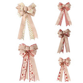 46x28cm Liels Ziemassvētku bantītis Ziemassvētku eglītes rotājums Vecgada vakara rotājumi Ziemassvētku balle Lenta bantīte Lina tauriņš