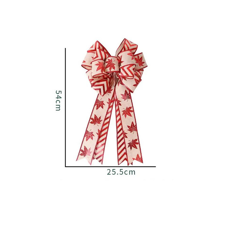 54 cm-es kétrétegű karácsonyi masni karácsonyfa díszítő díszek otthoni bejárati ajtó falablakhoz karácsonyi dekoráció