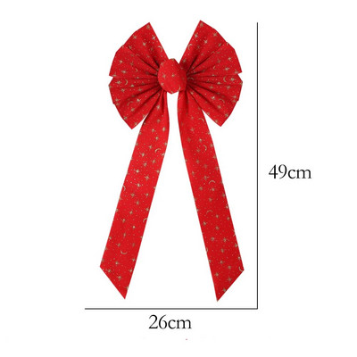 Liels Ziemassvētku bantītis Sarkans Ziemassvētku eglīšu rotājumi Daudzizmēra tauriņš Kāzu Jaungada tauriņš Ziemassvētku loki Dekors Amatniecības bantes