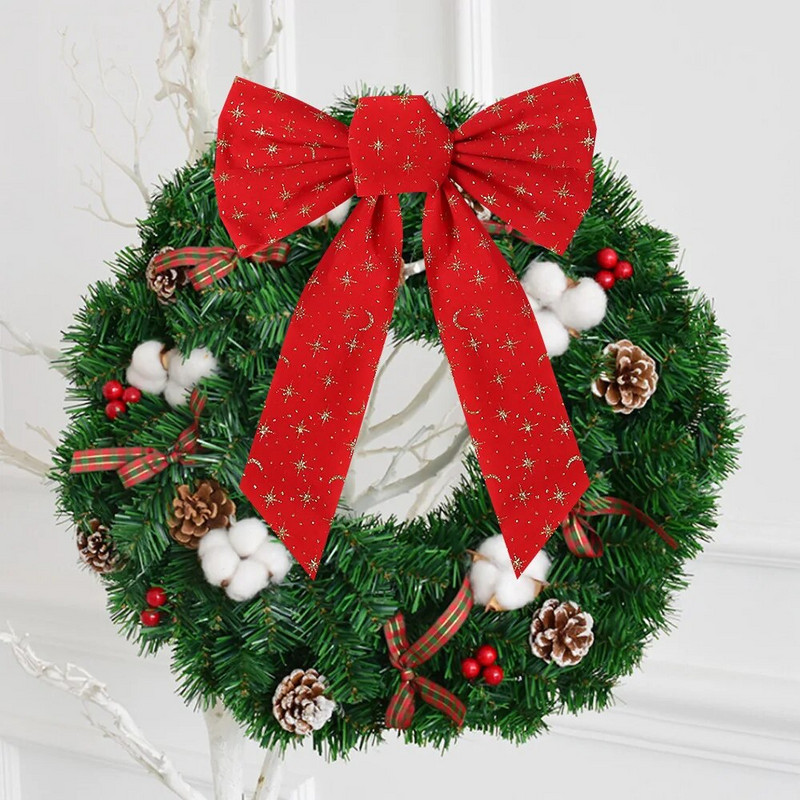 Liels Ziemassvētku bantītis Sarkans Ziemassvētku eglīšu rotājumi Daudzizmēra tauriņš Kāzu Jaungada tauriņš Ziemassvētku loki Dekors Amatniecības bantes