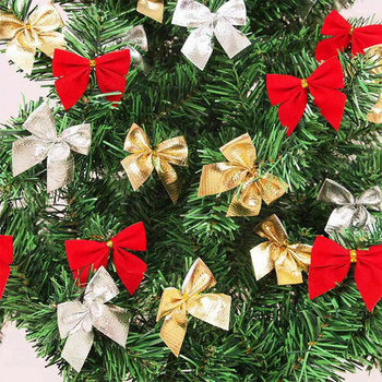 50 τμχ Χριστουγεννιάτικα Φιόγκοι Χριστουγεννιάτικα Κρεμαστά Διακοσμητικά Χρυσό Κόκκινο Ασημί Φιόγκος Χριστουγεννιάτικο Δέντρο Στολίδια Πρωτοχρονιά 2024 Navidad Noel