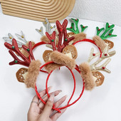 Božićni Elk Traka za glavu Božićno drvce Šešir Pokrivala za kosu Noel Kopča za kosu od roga Sretan božićni ukras Poklon Sretna Nova 2024.