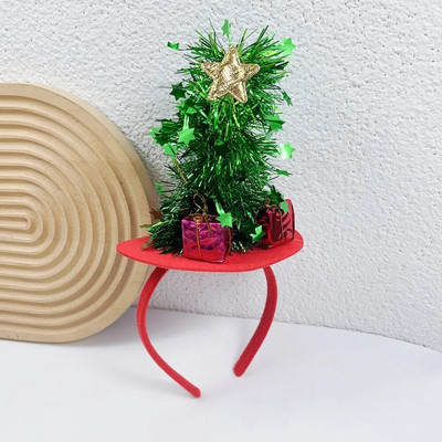 Božićni Elk Traka za glavu Božićno drvce Šešir Pokrivala za kosu Noel Kopča za kosu od roga Sretan božićni ukras Poklon Sretna Nova 2024.