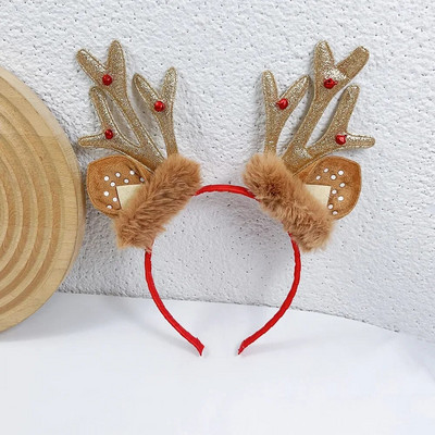 Božićni Elk Traka za glavu Božićno drvce Šešir Pokrivala za kosu Noel Kopča za kosu od roga Sretan božićni ukras Poklon Sretna Nova 2024.