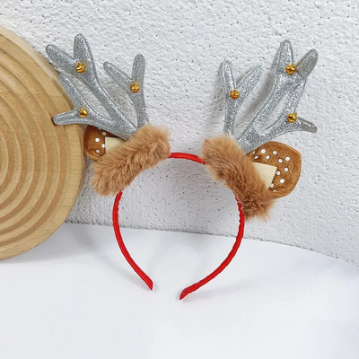 Božićni Elk Traka za glavu Božićno drvce Šešir Pokrivala za kosu Noel Kopča za kosu od roga Sretan božićni ukras Poklon Sretna Nova 2024.