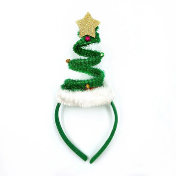 Коледна елха лента за глава Red Green Xmas Tree Пролетна лента за коса Merry Christmas Decor Kids Noel Gift Natal Navidad Честита Нова Година