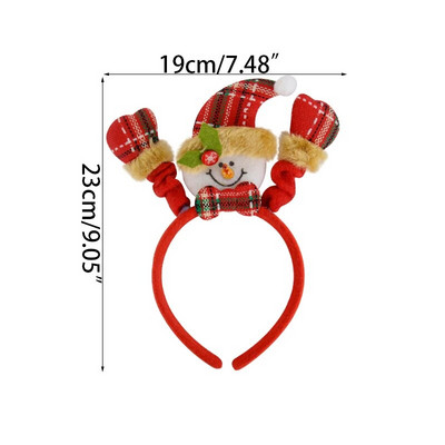 1 gab Ziemassvētku galvassegas Ziemassvētku aļņu ragu matu lente bērniem Ziemassvētku rotājums Jaunais gads 2024 Matu aksesuāri Noela Navidada dāvana