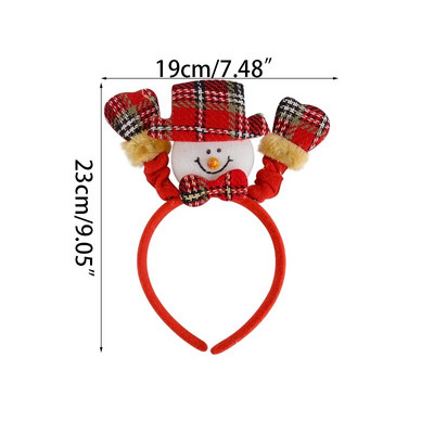 1 gab Ziemassvētku galvassegas Ziemassvētku aļņu ragu matu lente bērniem Ziemassvētku rotājums Jaunais gads 2024 Matu aksesuāri Noela Navidada dāvana