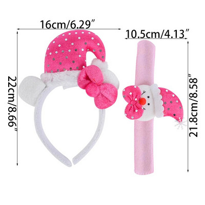 1 gab Ziemassvētku galvassegas Ziemassvētku aļņu ragu matu lente bērniem Ziemassvētku rotājums Jaunais gads 2024 Matu aksesuāri Noela Navidada dāvana