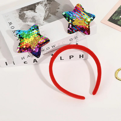 Božićna traka za glavu Sobovi rogovi Cvijet od roga Traka za kosu Kopča Pokrivala za glavu za djecu Odrasle Nova godina Navidad Party Noć vještica Cosplay