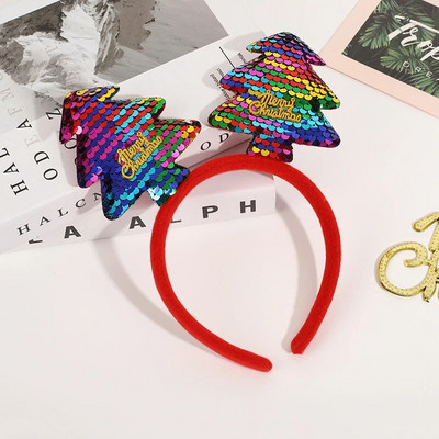 Božićna traka za glavu Sobovi rogovi Cvijet od roga Traka za kosu Kopča Pokrivala za glavu za djecu Odrasle Nova godina Navidad Party Noć vještica Cosplay