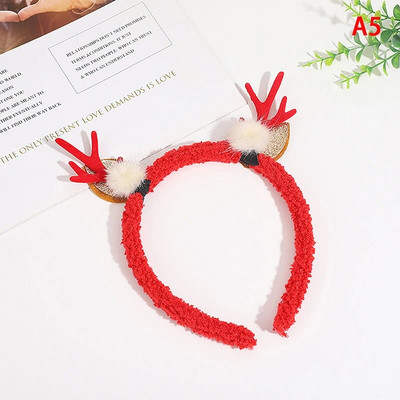 Božićna traka za glavu Sobovi rogovi Cvijet od roga Traka za kosu Kopča Pokrivala za glavu za djecu Odrasle Nova godina Navidad Party Noć vještica Cosplay