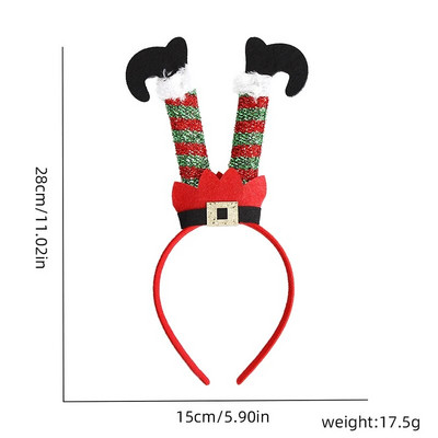 Božićna traka za glavu Sobovi rogovi Cvijet od roga Traka za kosu Kopča Pokrivala za glavu za djecu Odrasle Nova godina Navidad Party Noć vještica Cosplay