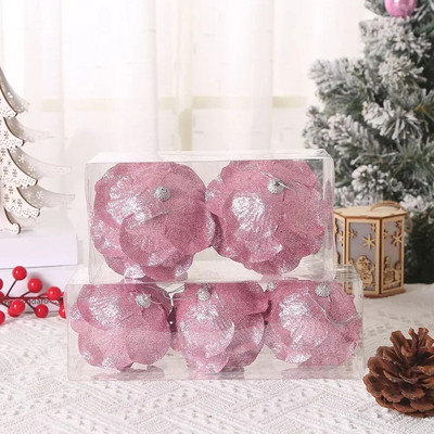 8/10 CM božićno drvce Viseće svjetlucave kuglice Kuglice u obliku latica za bor Kuglice za dom Navidad Dekoracije za zabavu Nova godina 2023.