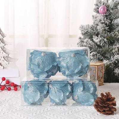 8/10 CM božićno drvce Viseće svjetlucave kuglice Kuglice u obliku latica za bor Kuglice za dom Navidad Dekoracije za zabavu Nova godina 2023.