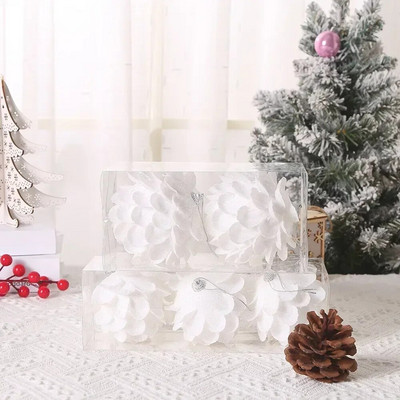 8/10 CM božićno drvce Viseće svjetlucave kuglice Kuglice u obliku latica za bor Kuglice za dom Navidad Dekoracije za zabavu Nova godina 2023.