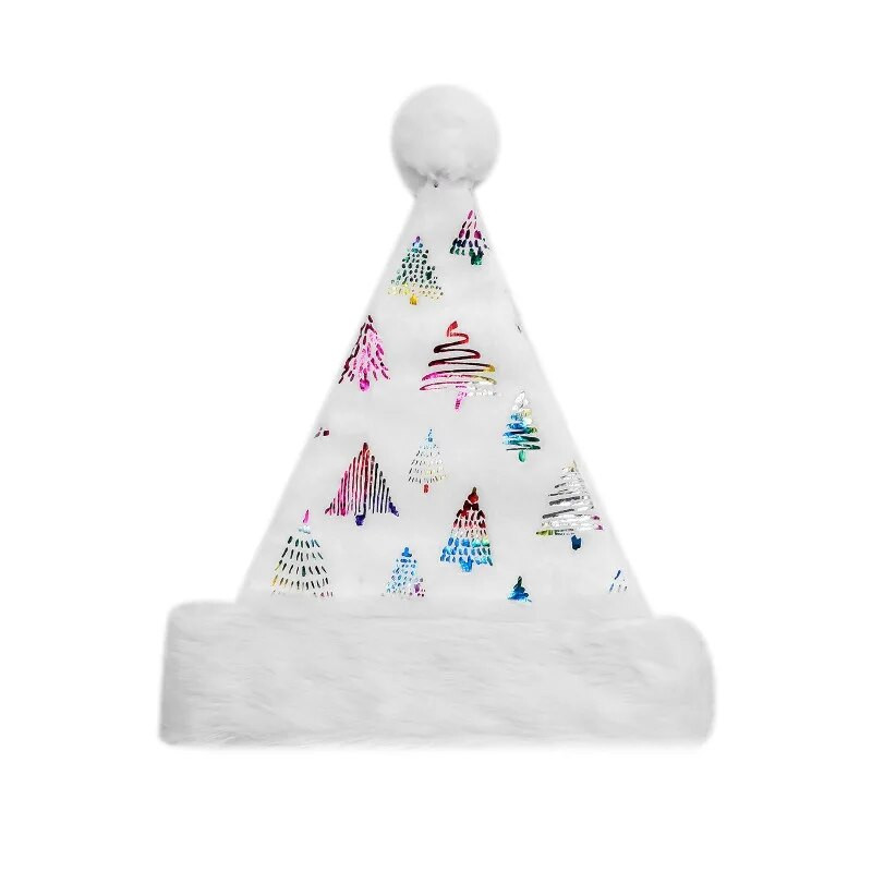 Super mekani plišani božićni šešir Božićni pribor vruće utiskivane boje Mali uzorak drvca Božićni ukrasi za zabavu