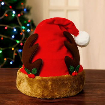 Коледа, кривогледа шапка на старец, очила с лосове, старец, коледна шапка, деца, възрастни, стил, парти, декорация, шапка
