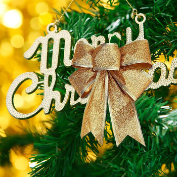 Коледна елха с панделка Големи лъкове Коледни орнаменти Подарък за парти Подарък Коледна украса Празнични вътрешни декорации на открито