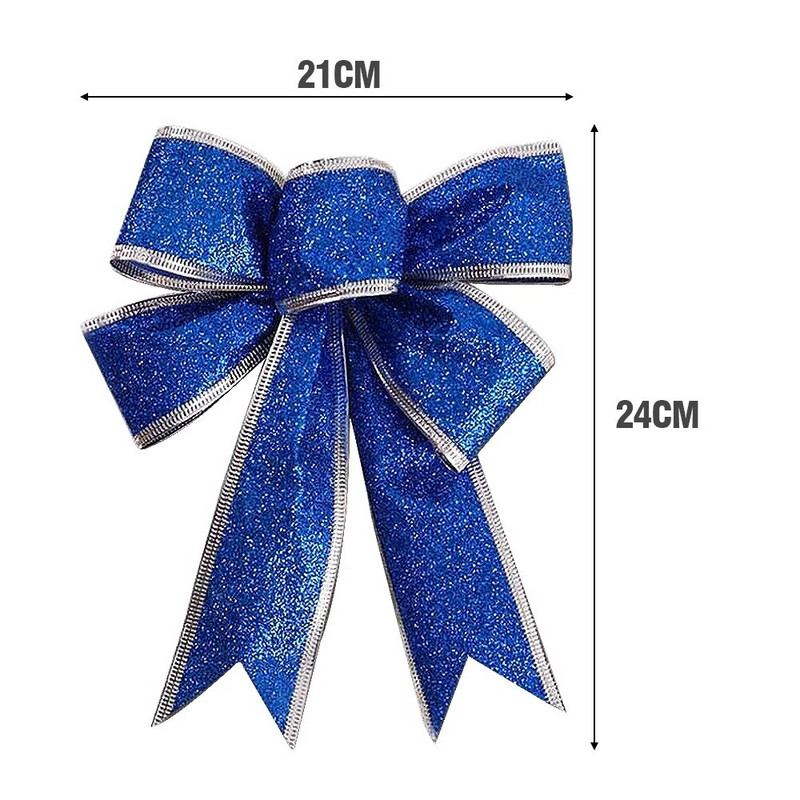 Ziemassvētku eglītes bantītes Lieli loki Ziemassvētku rotājumi ballītei Dāvana Ziemassvētku rotājumi Svētku iekštelpu āra dekori