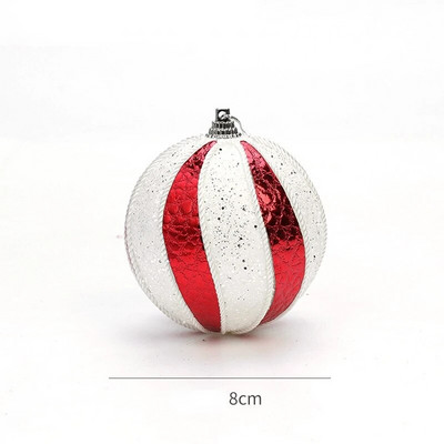 Božićna kuglica 8 cm ukras za božićno drvce viseća šarena kuglica zlatno prugasta božićna ukrasna kuglica aranžman božićni ukrasi