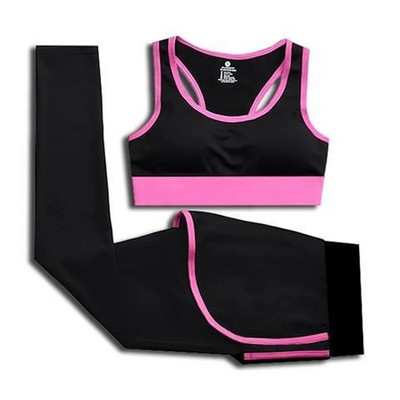 Σετ προπόνησης Γυμναστήριο Γυναικεία Αθλητικά Σετ γιόγκα Ρούχα γυμναστικής 2 τεμαχίων T-shirt για τρέξιμο Αθλητικό σουτιέν Φορέστε κολάν γιόγκα αθλητική στολή