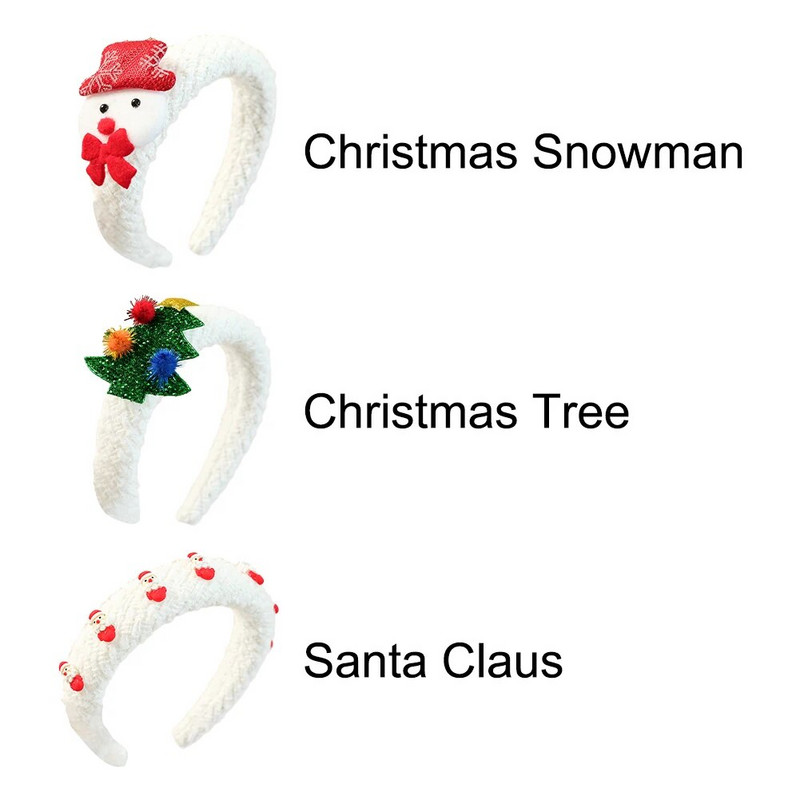Festival Modni dodaci za kosu Dom Slatki ukrasi Djeca Odrasli Snjegović Žene Djevojke Party Zeleno drvce Božićna traka za glavu
