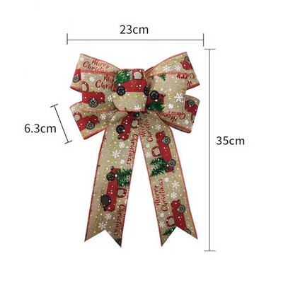 Velika mašna Novogodišnji darovi omotana željeznom žicom Božićna mašna Dekoracija Sjajno bijela mašna u prirodnoj boji Velika mašna 26 g