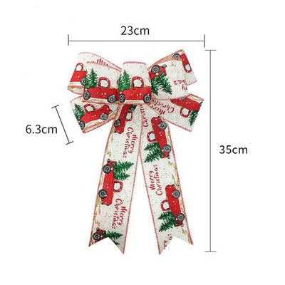 Velika mašna Novogodišnji darovi omotana željeznom žicom Božićna mašna Dekoracija Sjajno bijela mašna u prirodnoj boji Velika mašna 26 g