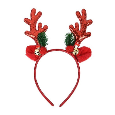 Aļņa ragu galvas saite matu stīpa Natal Noel Navidad Gift Kids Pieaugušajiem galvassegas Matu aksesuāri Jaungada ballītes fotokabīnes rekvizīti