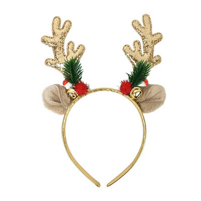 Aļņa ragu galvas saite matu stīpa Natal Noel Navidad Gift Kids Pieaugušajiem galvassegas Matu aksesuāri Jaungada ballītes fotokabīnes rekvizīti